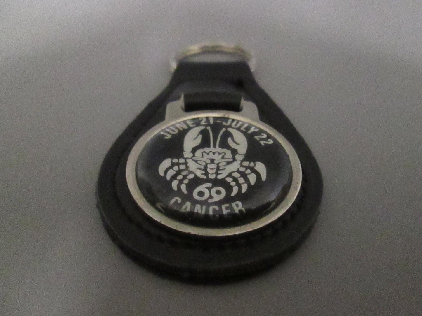 Leather Fob Key Holder wth Zodiac Symbols