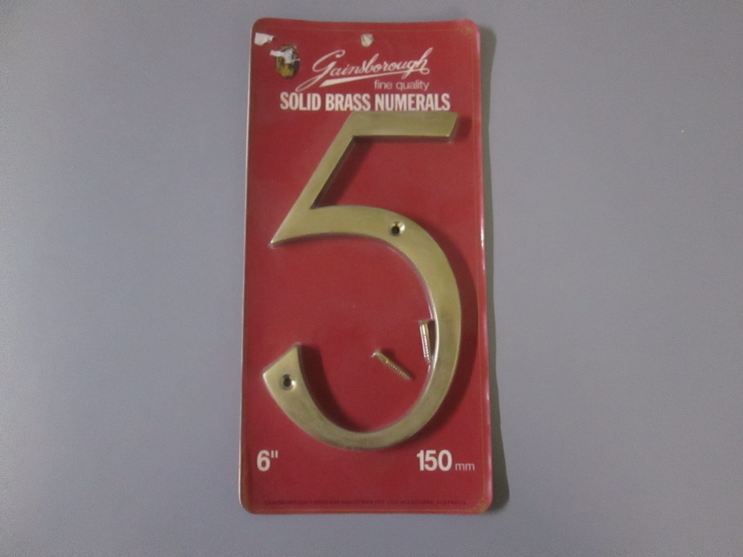 Gainsborough Primium 6 Inch House Number in Solid Brass