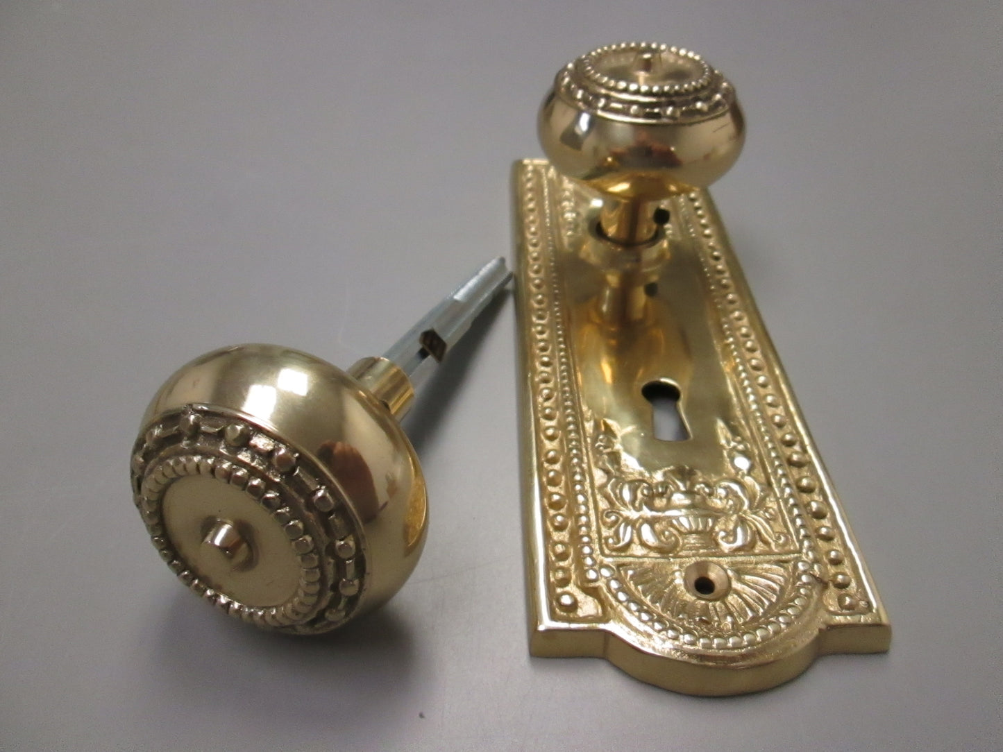 Nostalgic Warehouse Meadows Passage Knobs with Meadows Plates