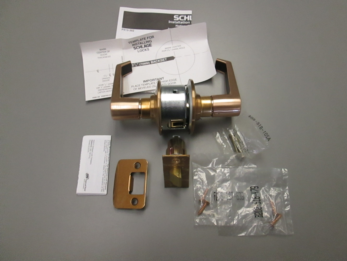 Schlage A10S Passage Lever Set with Levon Style Levers
