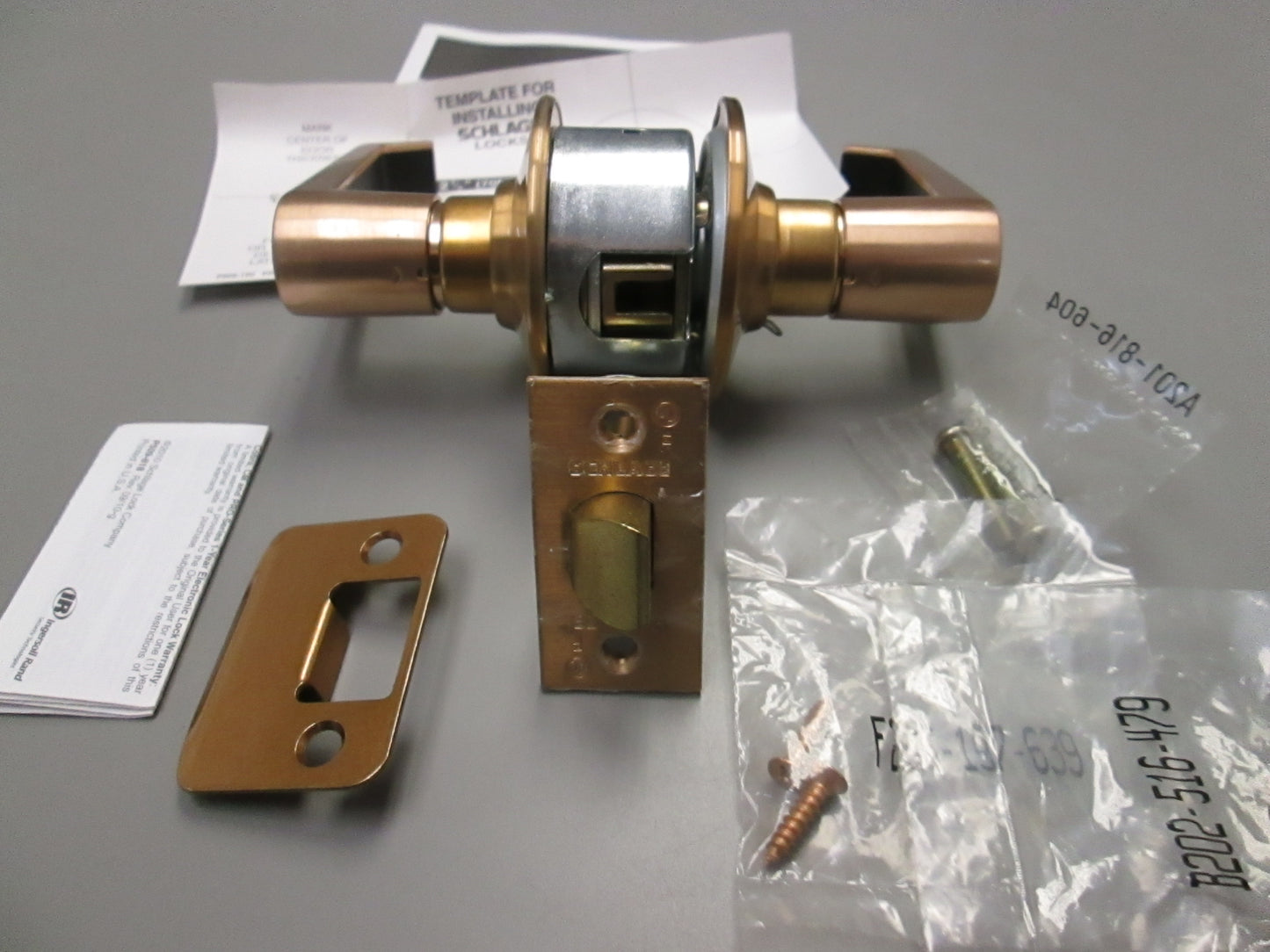 Schlage A10S Passage Lever Set with Levon Style Levers