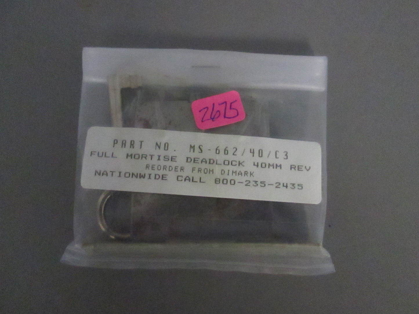 DiMark MS 662/40 Full Mortise Drawer Lock