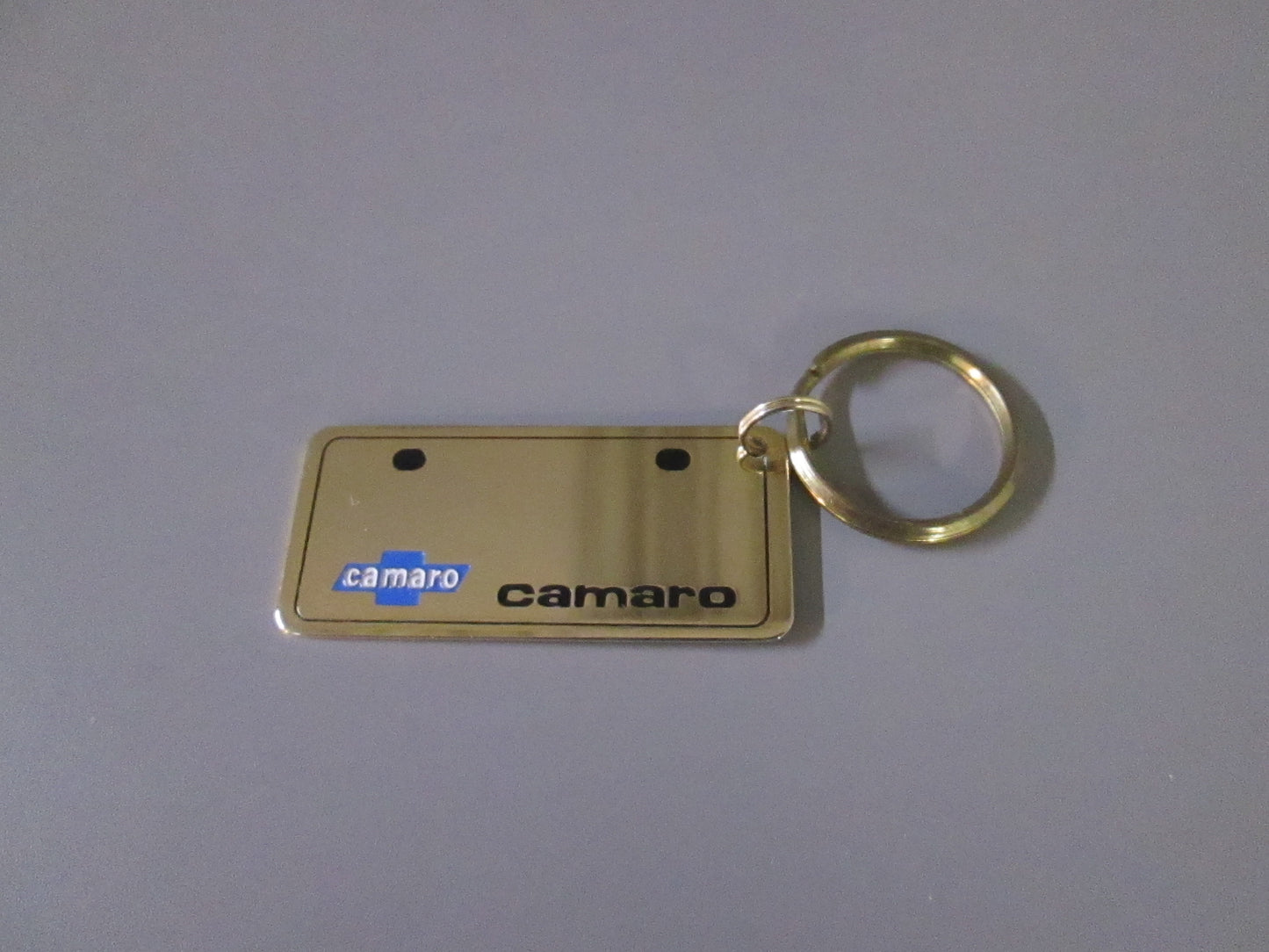 Brass License Plate with Camero Logo