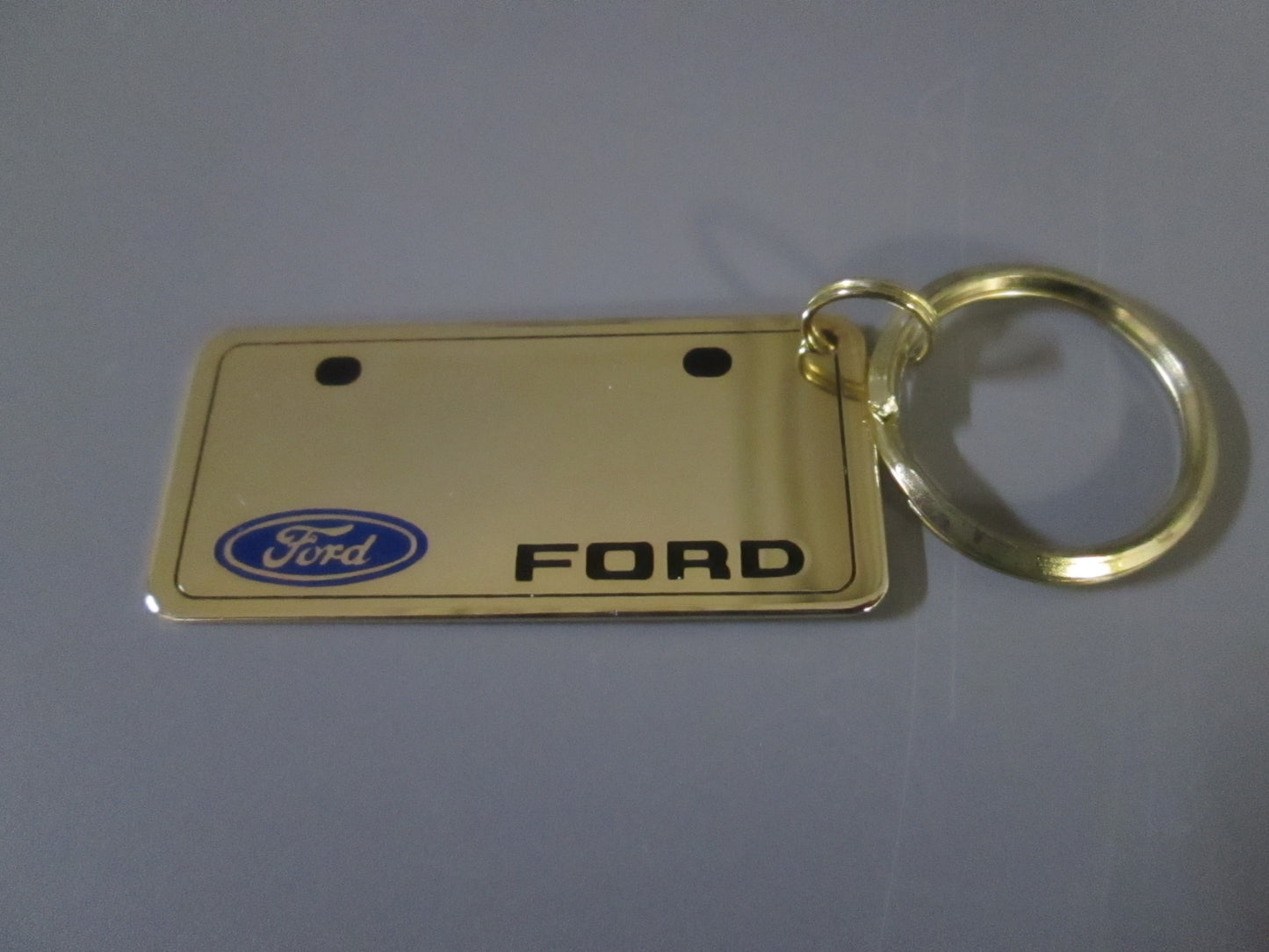 Brass License Plate with Ford Logo
