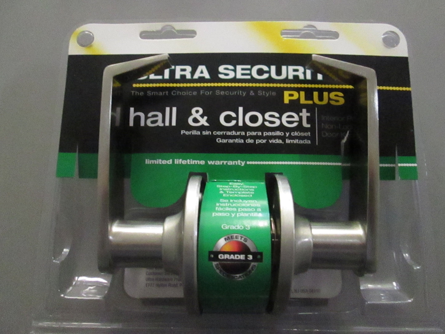 Ultra 44461 Light Duty Passage Set with Bentonian Style Levers Satin Nickel