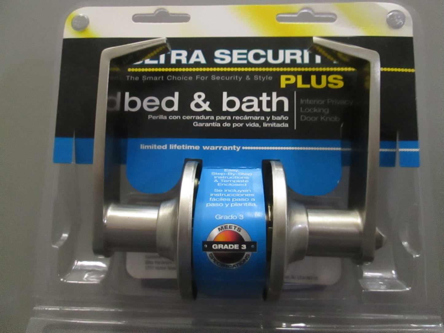 Ultra 44462 Light Duty Privacy Set with Bentonian Style Levers Satin Nickel