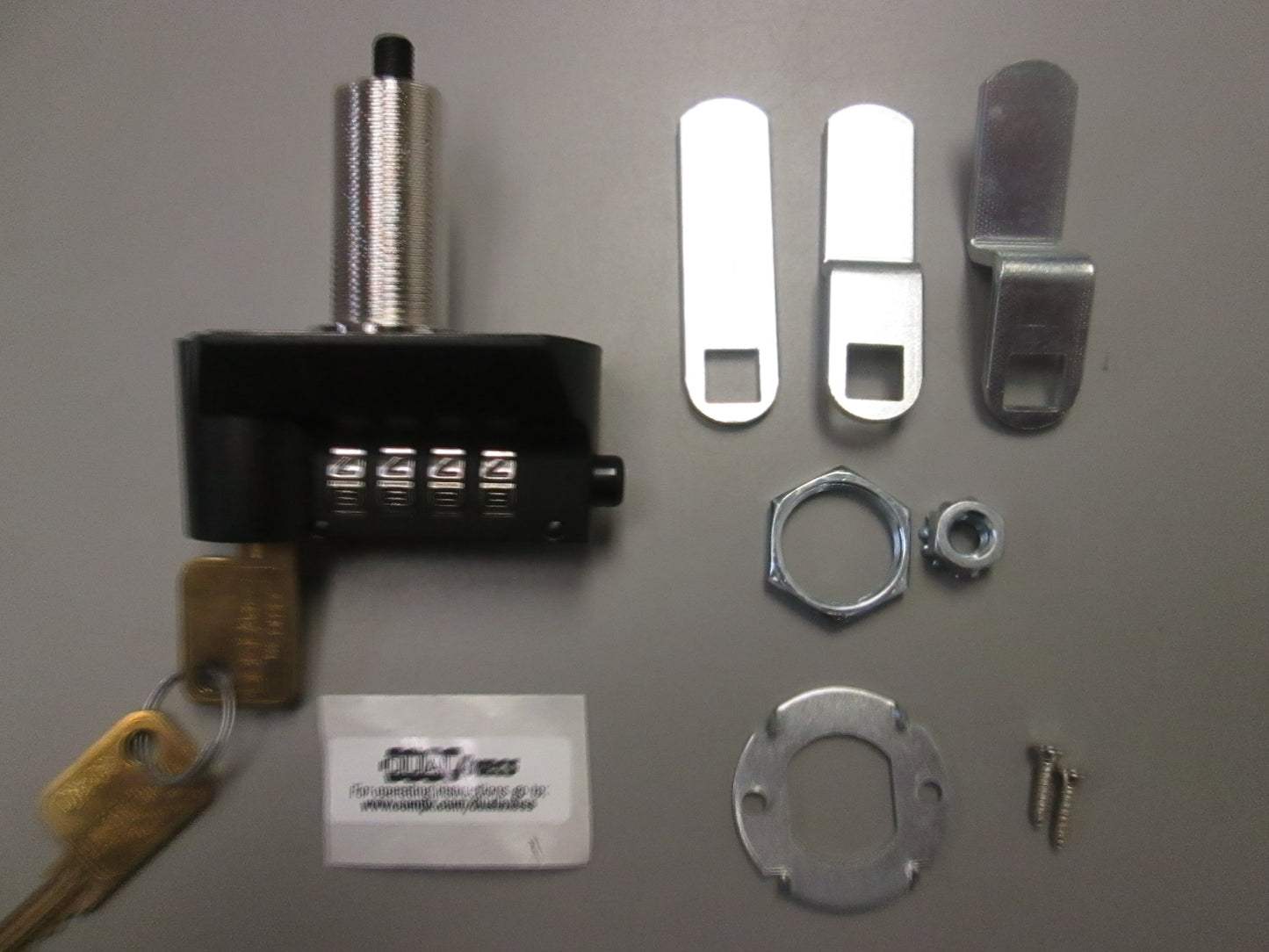 CompX D8031-DA108-19, DualAxess Keyless Combo Cam Lock, 90° Cam Turn, Cyl 1-3/8 L, Keyed Alike #108, Black 2 PACK