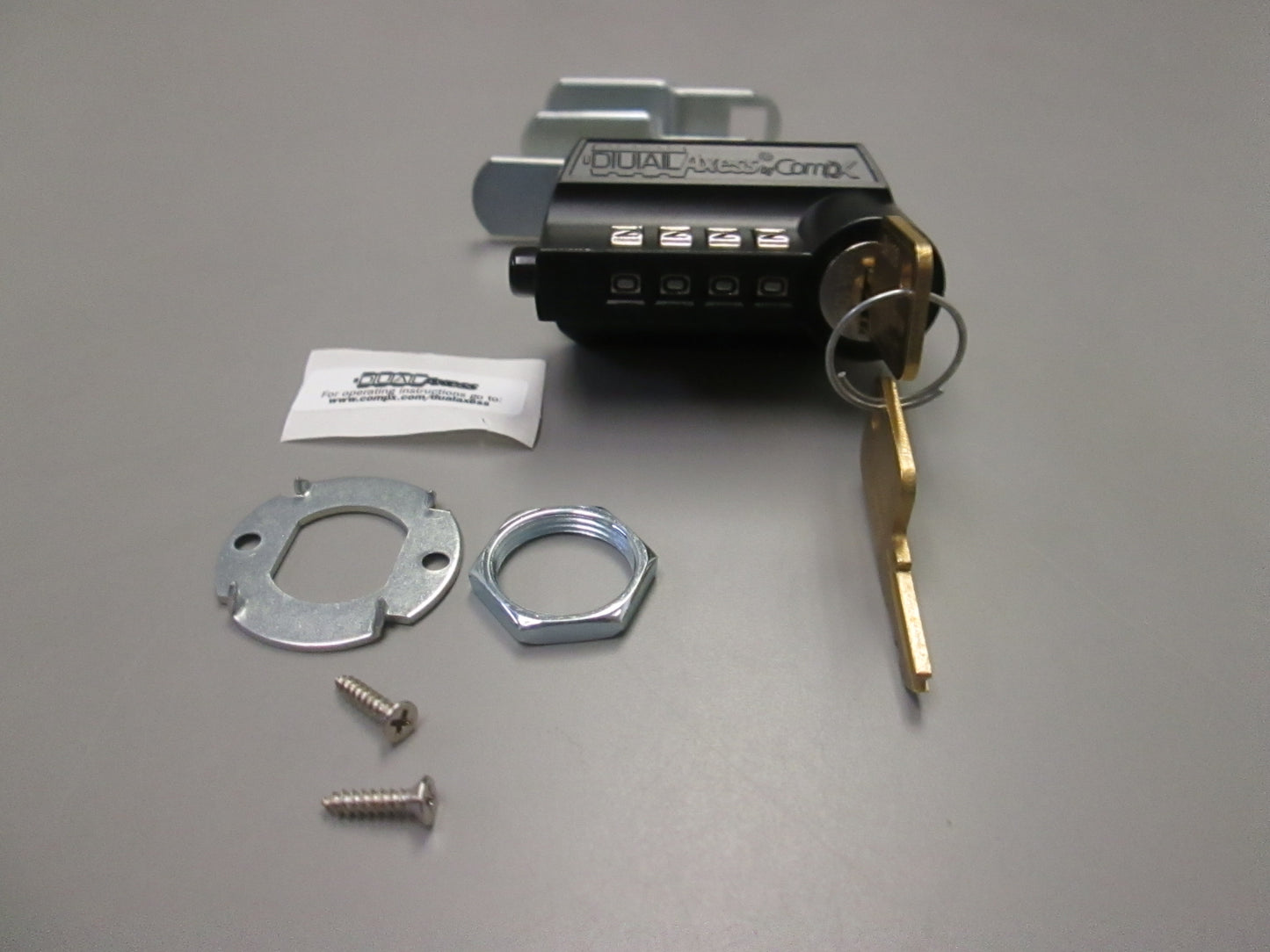 CompX D8031-DA108-19, DualAxess Keyless Combo Cam Lock, 90° Cam Turn, Cyl 1-3/8 L, Keyed Alike #108, Black 2 PACK