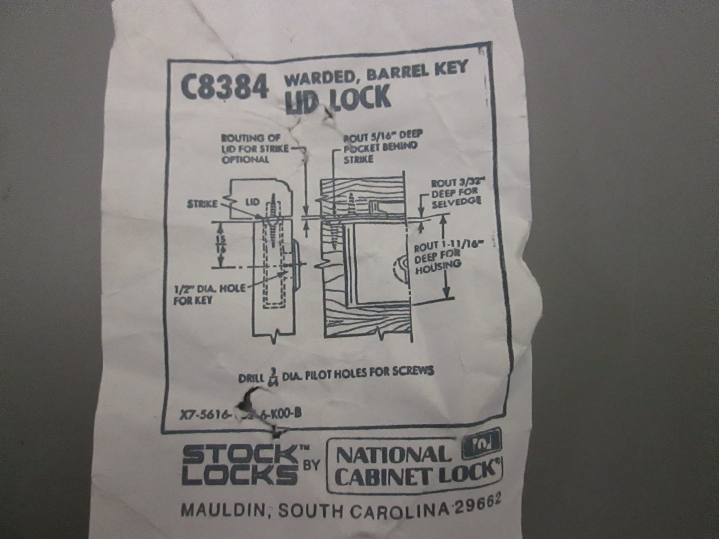 CompX National C8384 Trunk Lid Lock