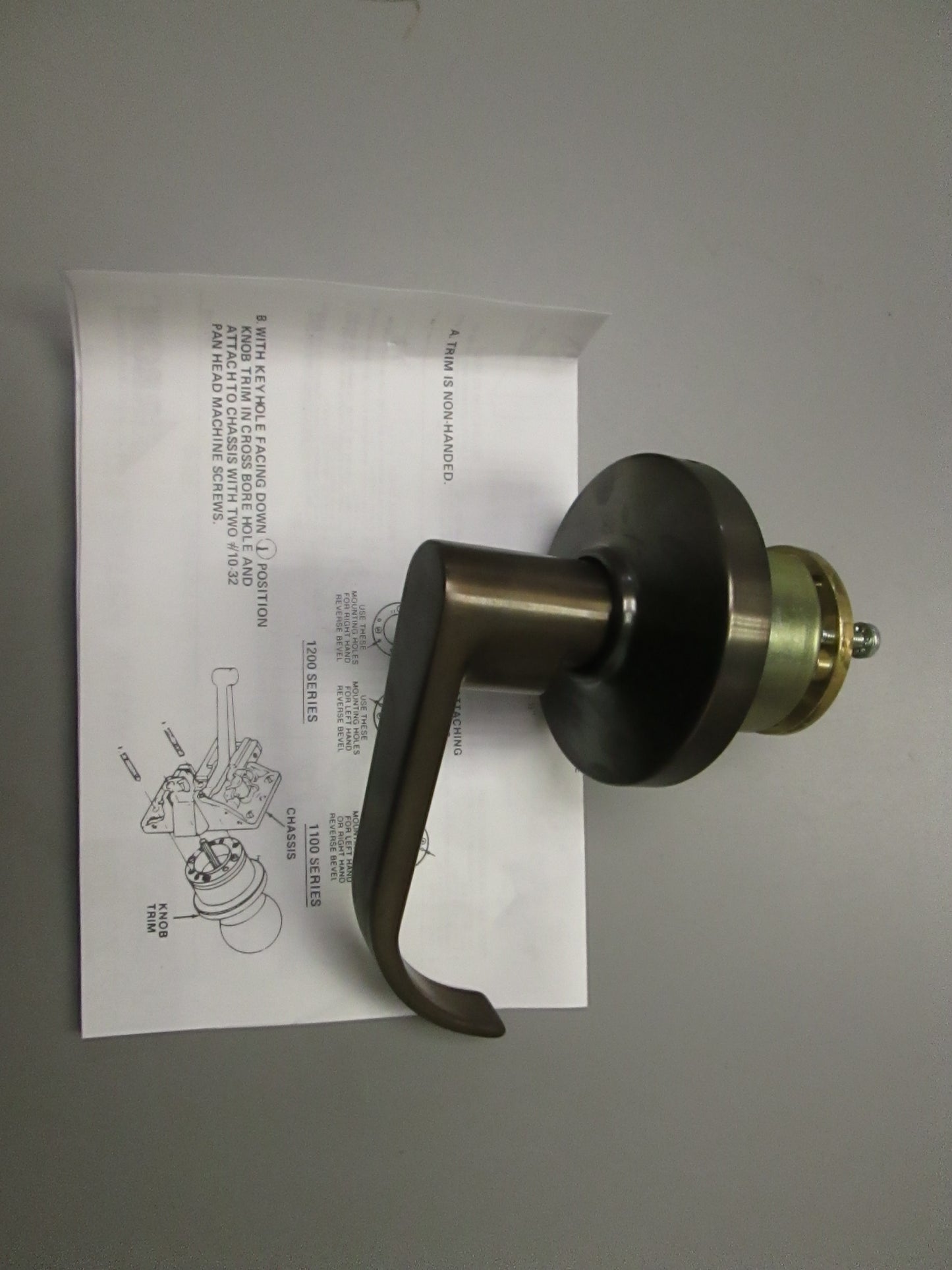 Arrow Exit Trim Passage  Broadway Style Lever