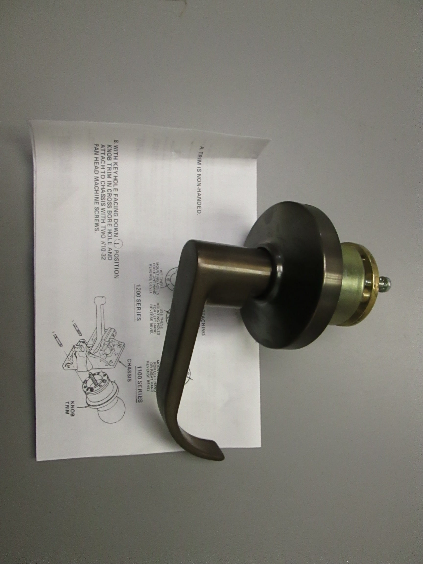 Arrow Exit Trim Passage  Broadway Style Lever