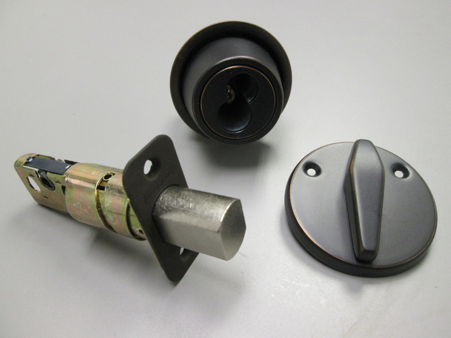 Schlage B560BD Single Cyinder Deadbolt prepared for Best Style Removable Core Aged Bronze