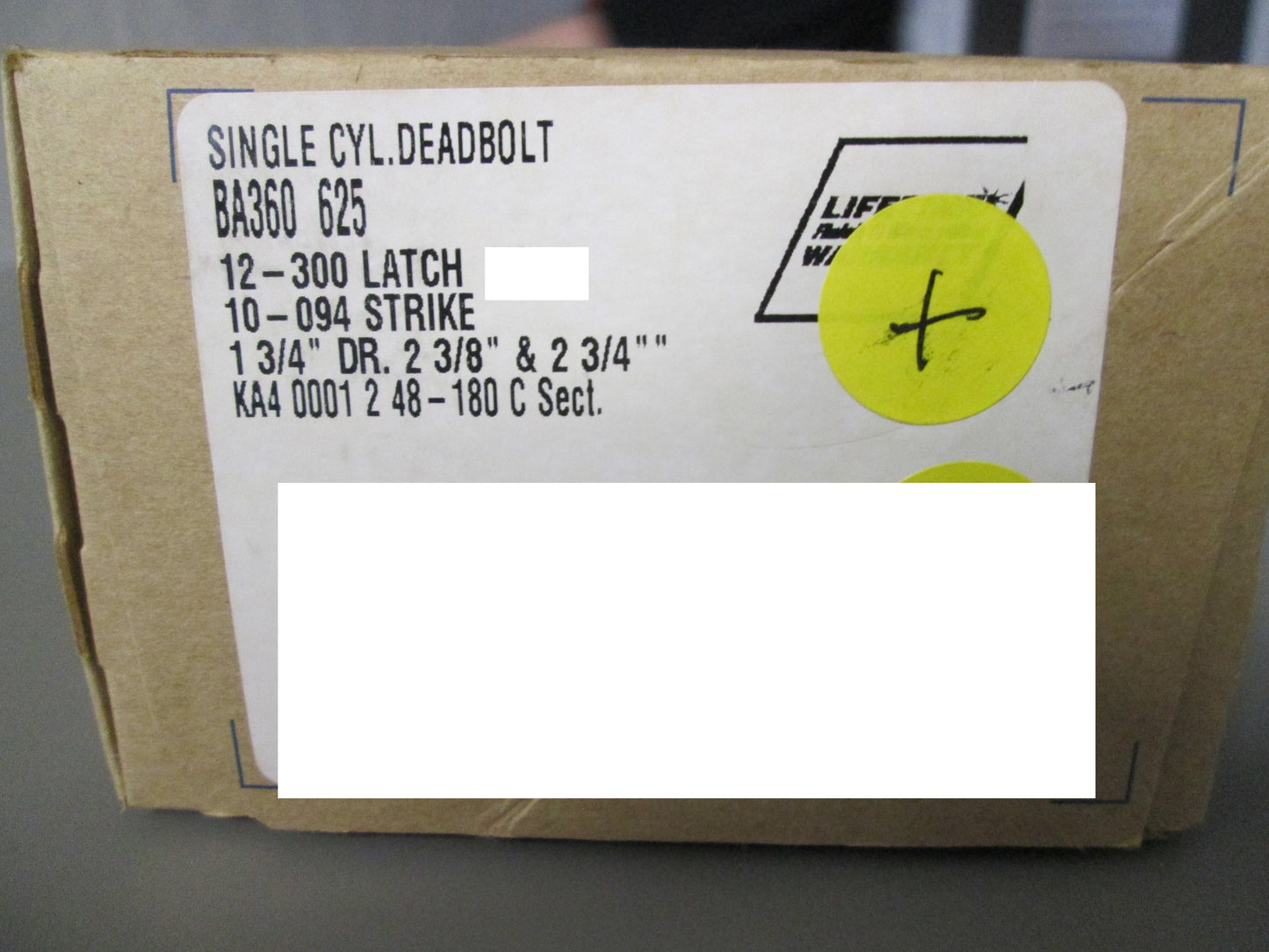 Schlage BA360 Single Cylinder Deadbolt KD Polished Chrome