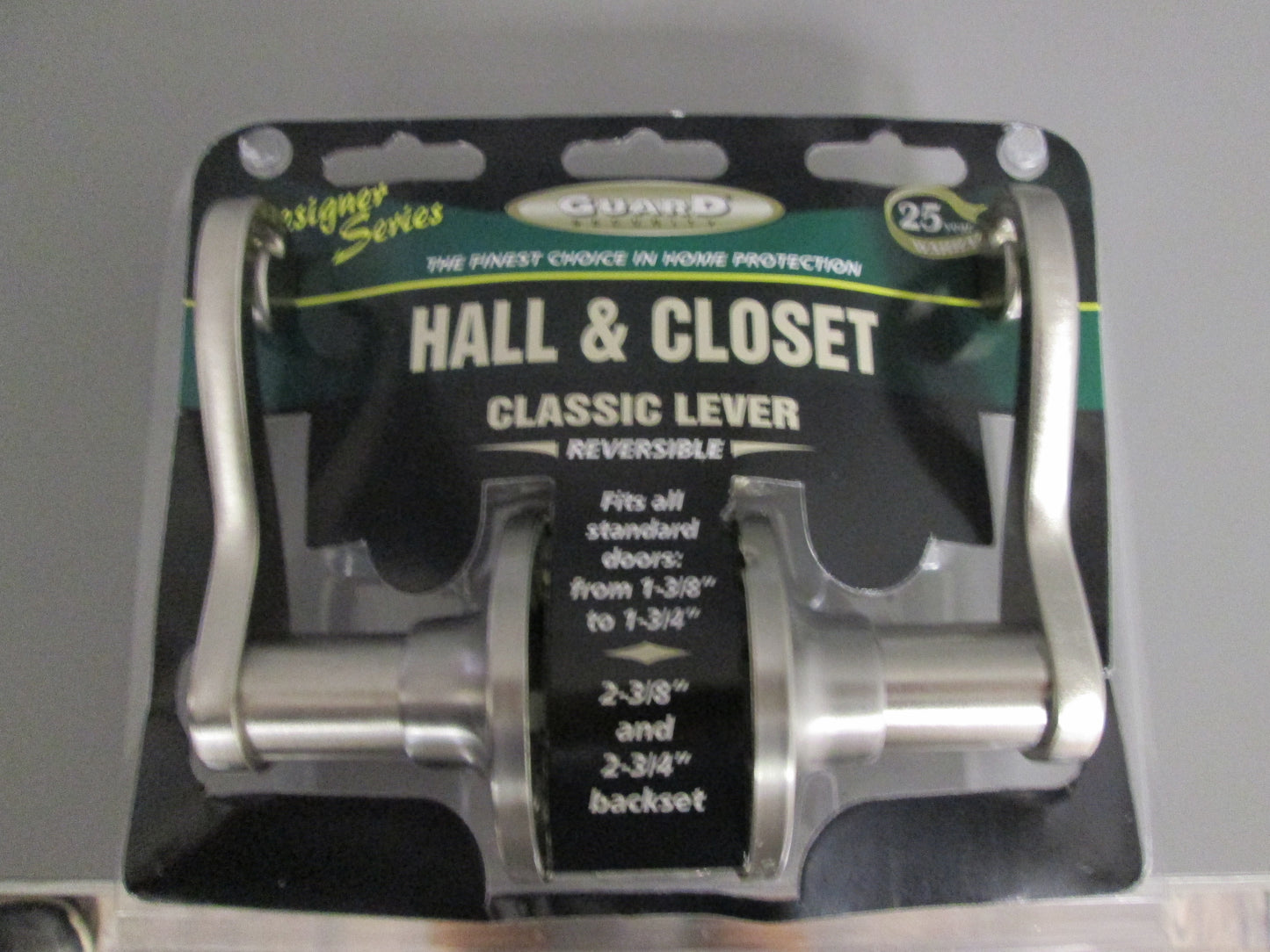 Guard 2004RLSN Light Duty Passage Set with Flair Style Levers Satin Nickel