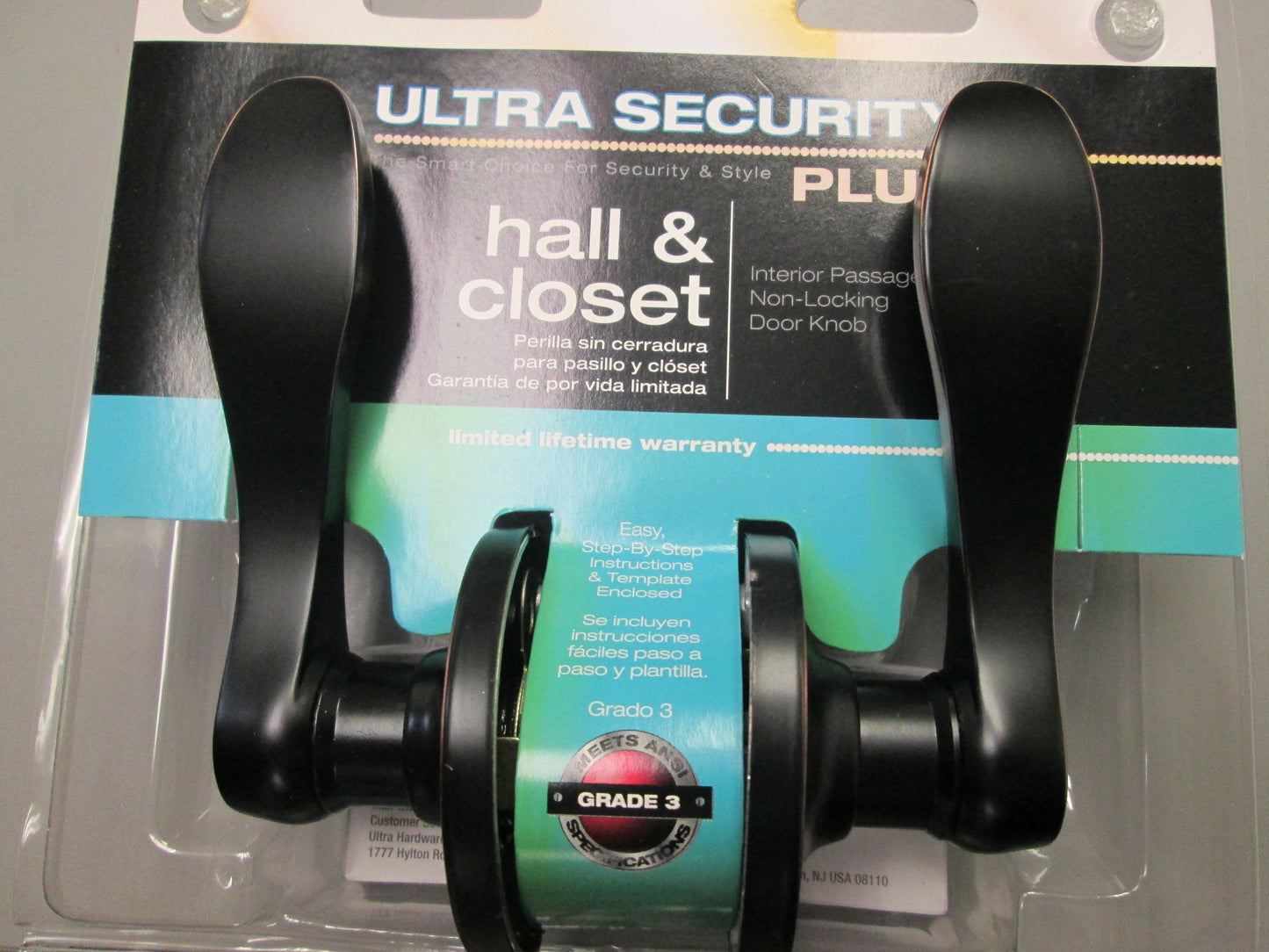 Ultra 44352 Light Duty Passage Set with Lexington Style Levers Dark Bronze