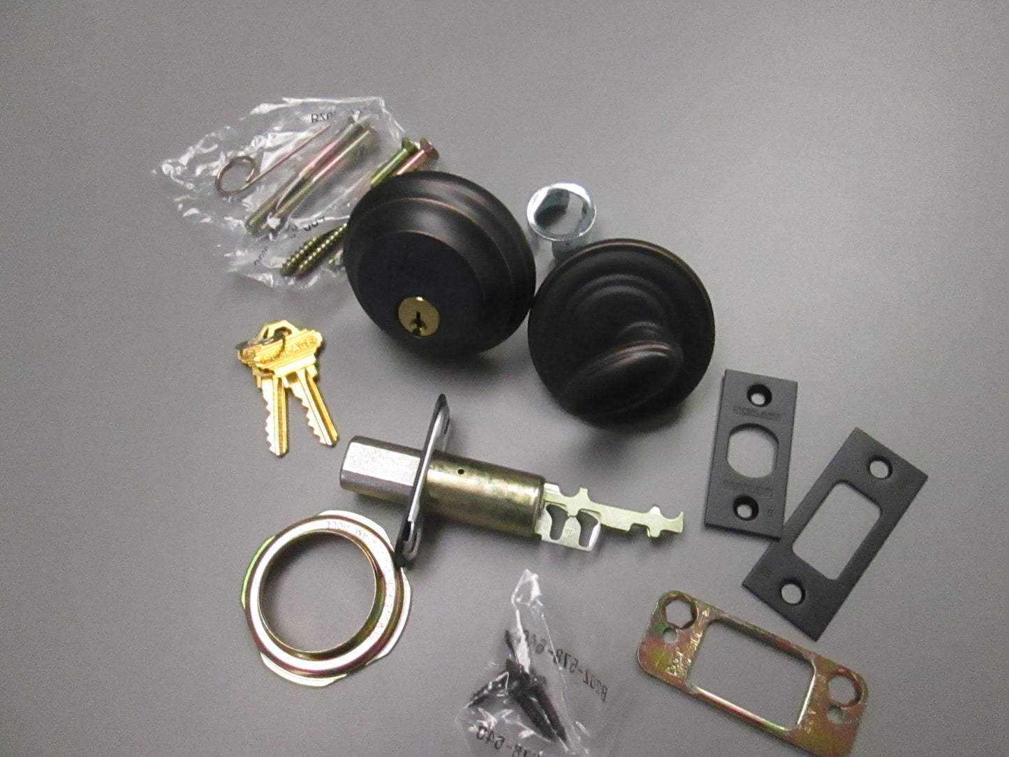 Schlage BA360 Single Cylinder Deadbolt KD Aged Bronze