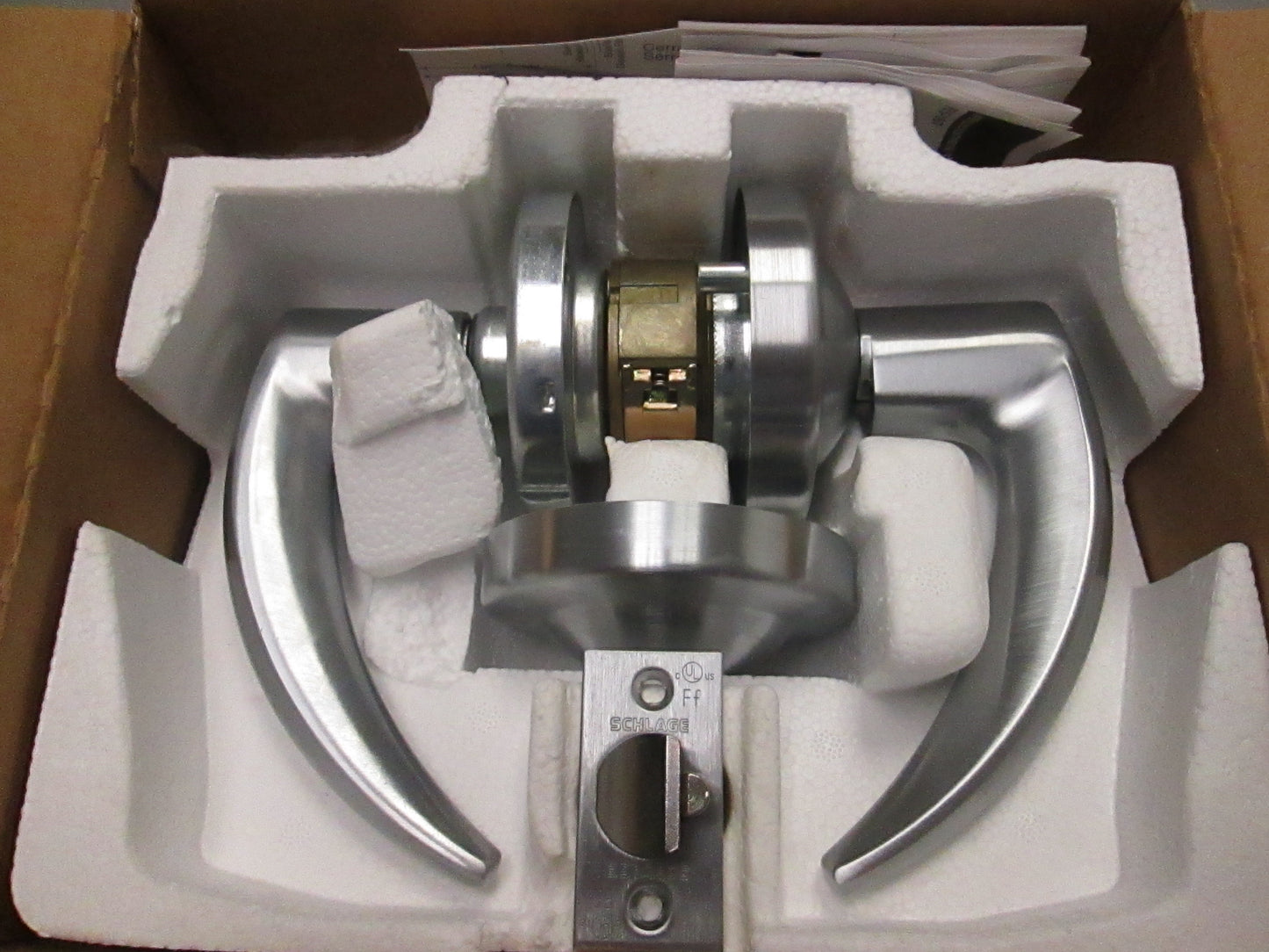 Schlage ND94BD Classroom Set with Satin Chrome Omega Levers