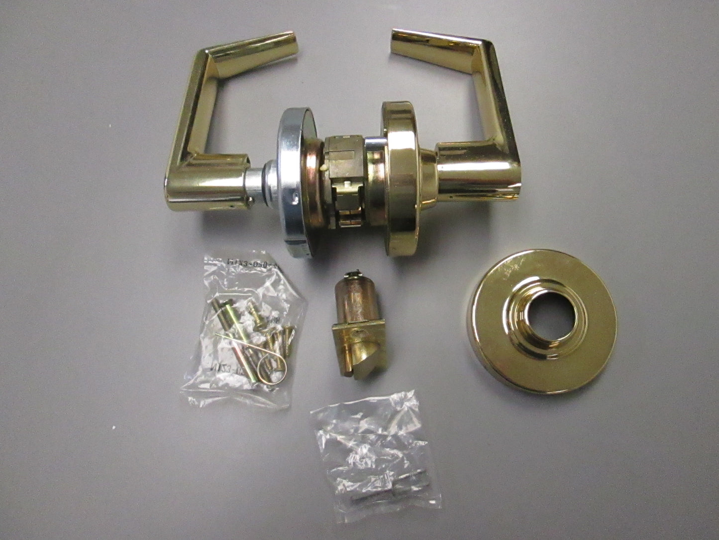 Schlage ND96BD Storeroom Rhodes Lever Set in Brass