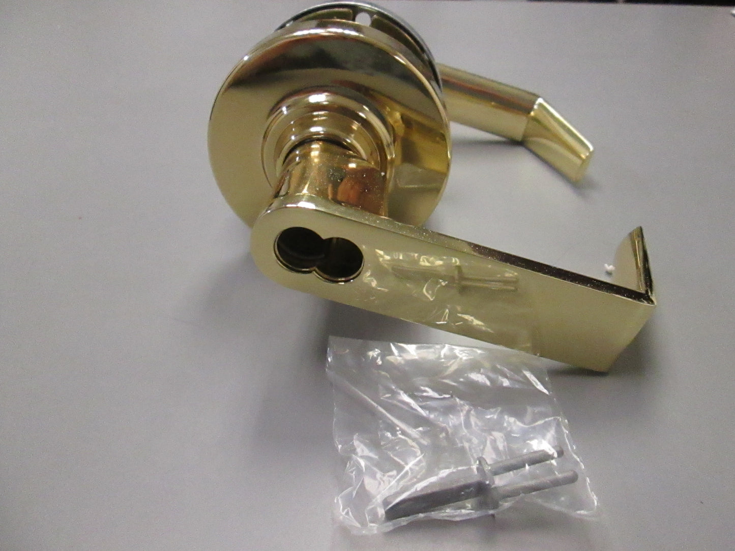 Schlage ND96BD Storeroom Rhodes Lever Set in Brass