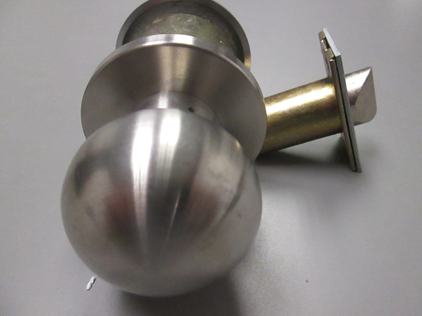 Schlage D25D Exit ONLY Set with Orbit Style Knob Brushed Stainless