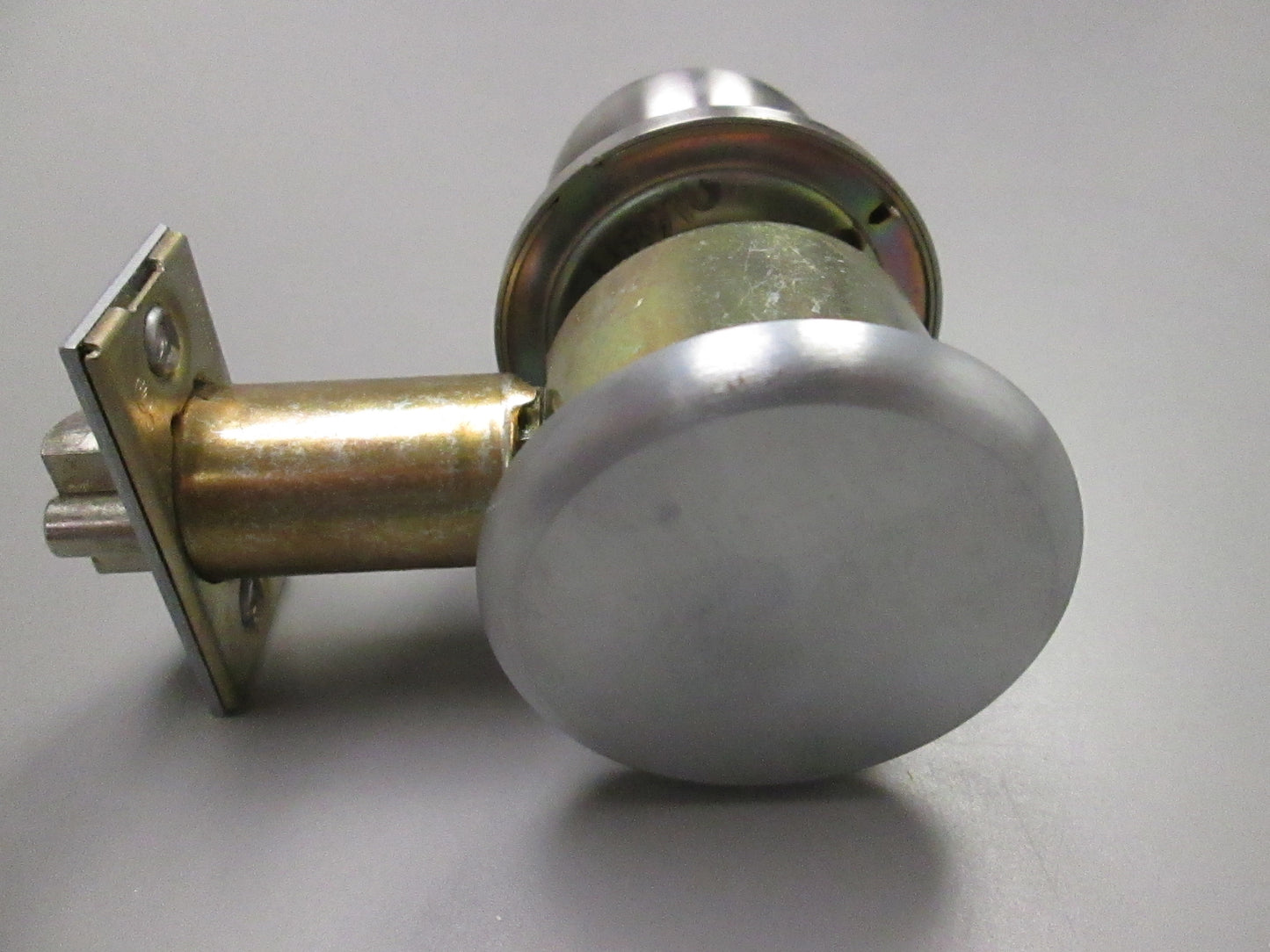 Schlage D25D Exit ONLY Set with Orbit Style Knob Brushed Stainless