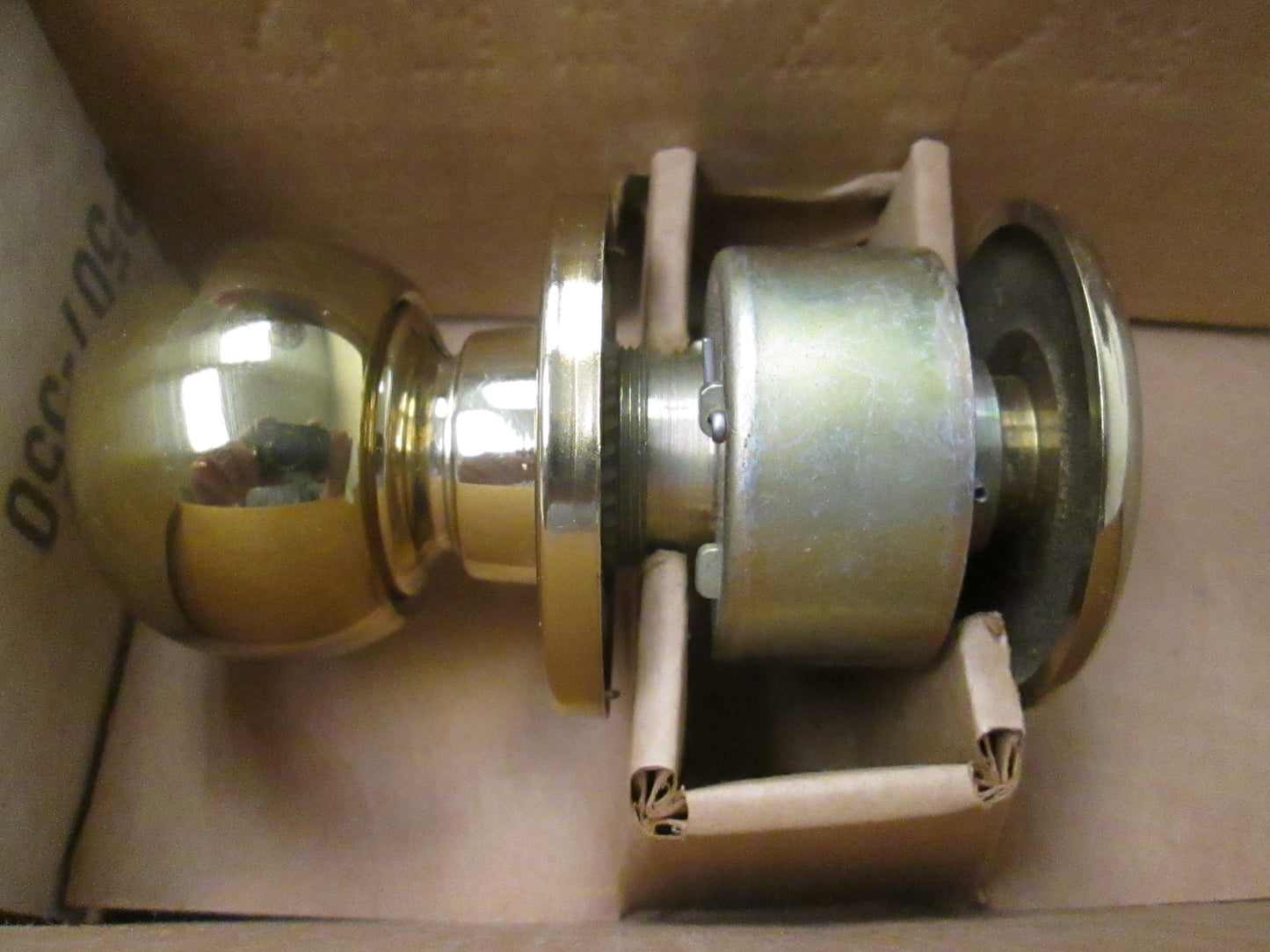 Schlage D25D Exit ONLY Set with Orbit Style Knob Polished Brass