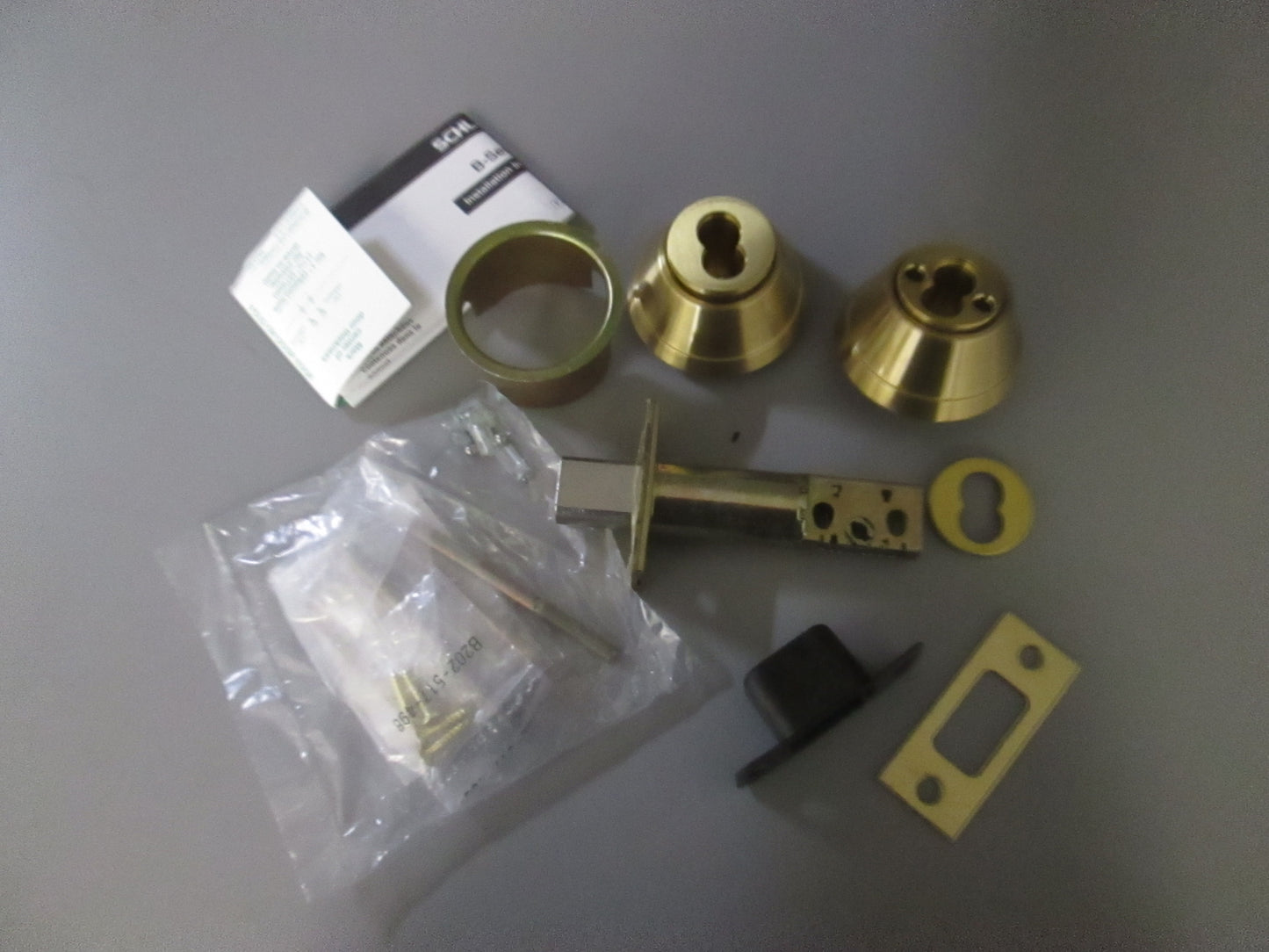 Schlage B662BD Double Cylinder Deadlock Satin Brass