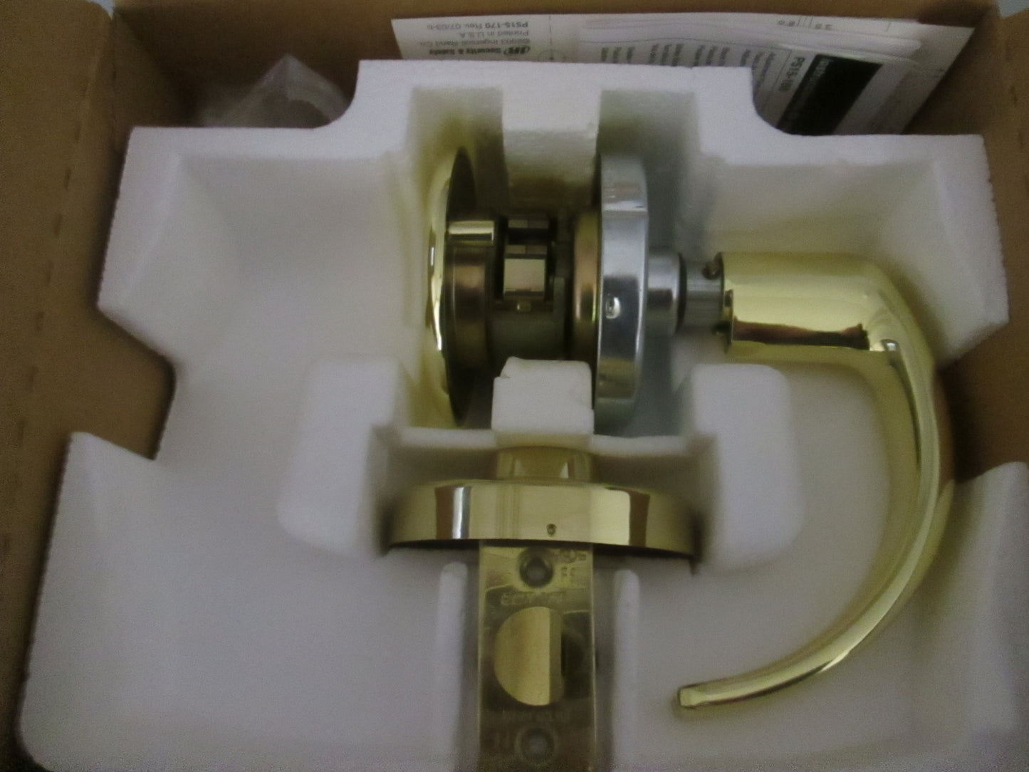 Schlage ND25D EXIT ONLY Lever Set with Sparta Style Lever Polished Brass