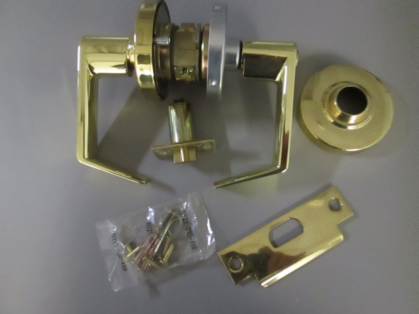 Schlage ND50BD Entry Lever Set with Rhodes Style Levers Polished Brass