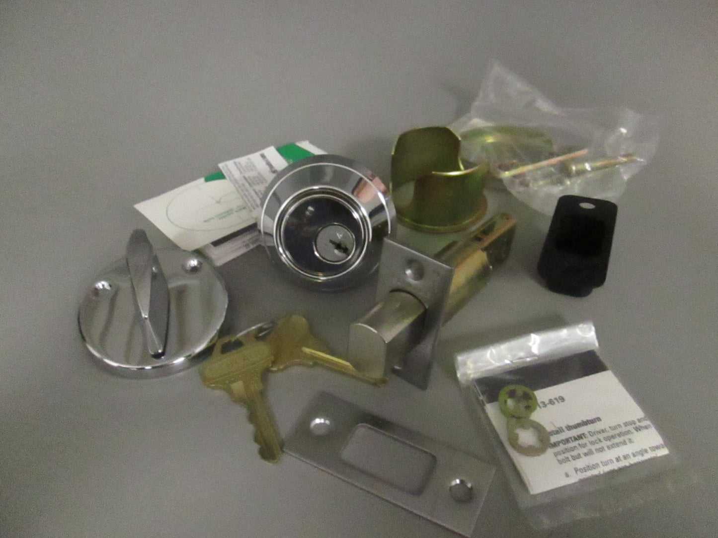 Schlage B663P Single Cylinder Deadbolt for Classroom Polished Chrome