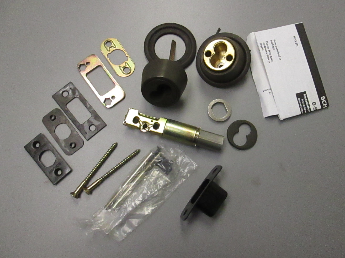 Schlage BC162J Double Cylinder Deadbolt Dark Bronze for Schlage Removable Core