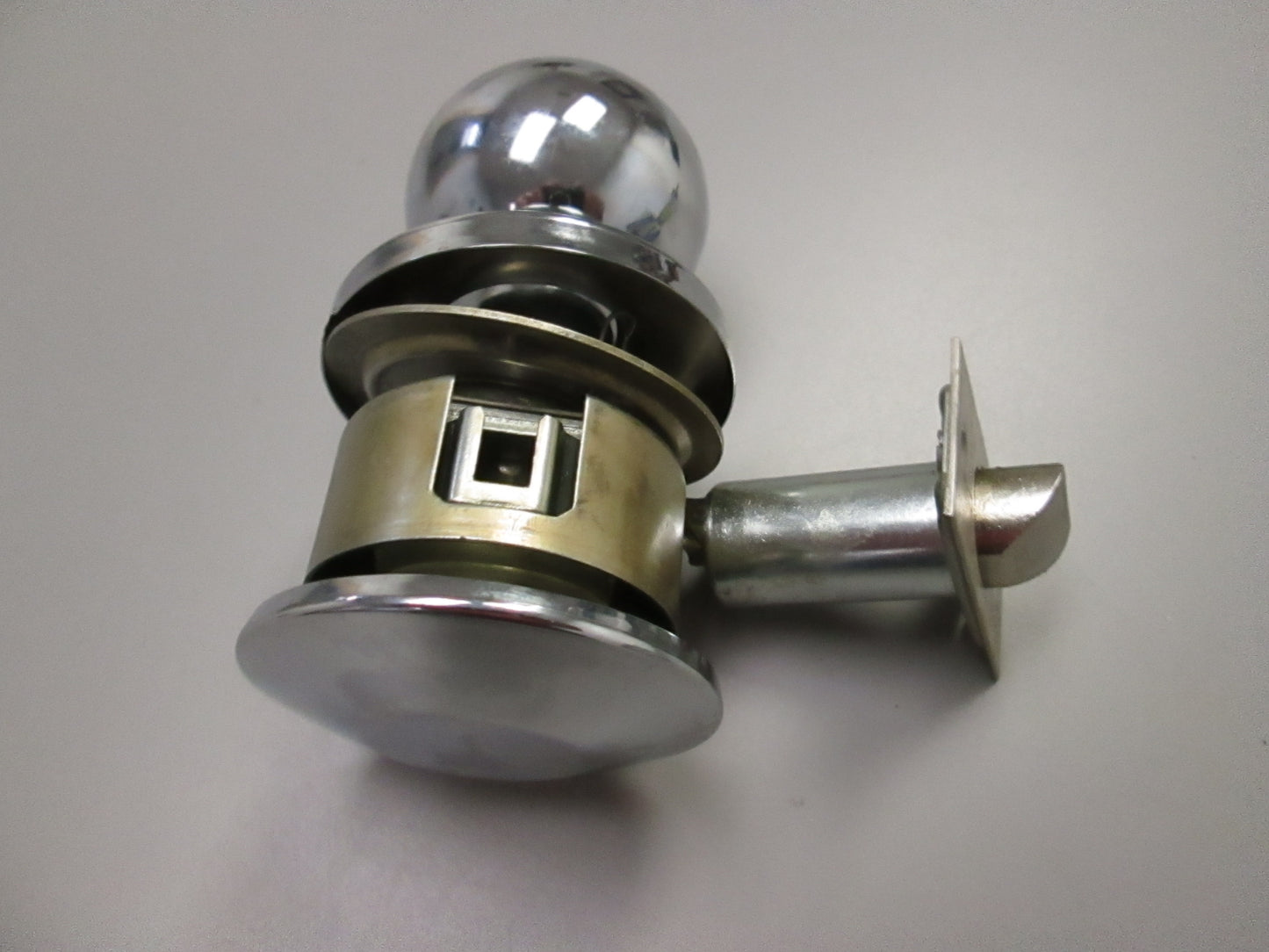 Arrow M03TA Cylindrical Communicating Passage Set with Tudor Knob Polished Chrome