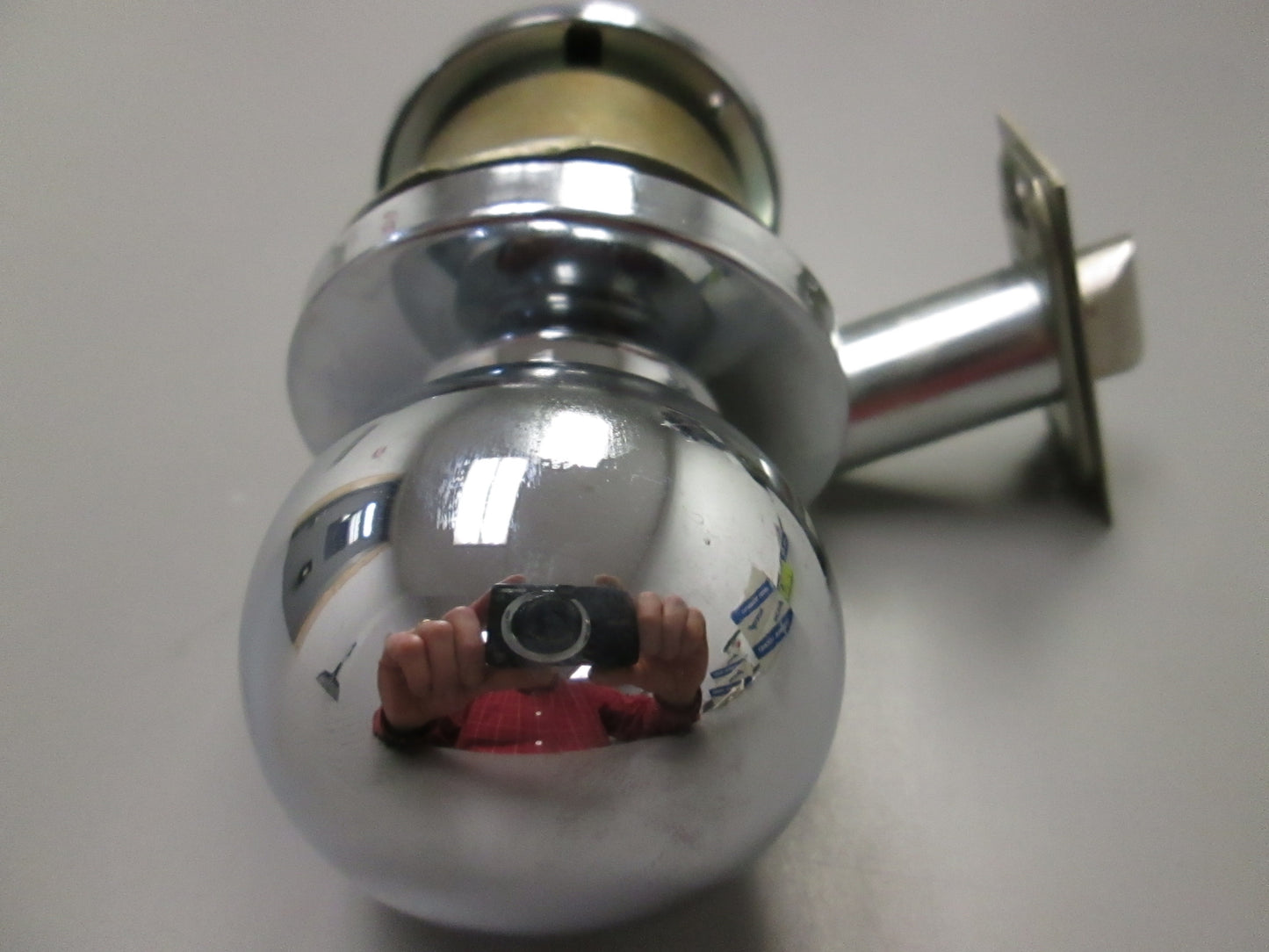 Arrow M03TA Cylindrical Communicating Passage Set with Tudor Knob Polished Chrome