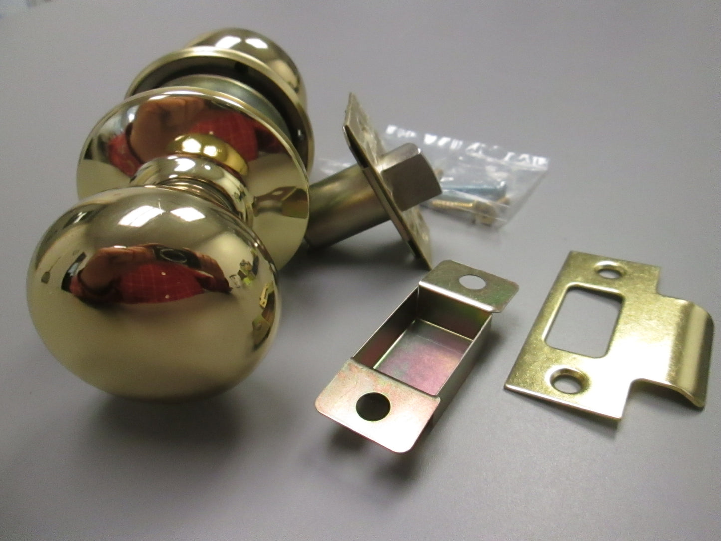 Arrow M01TA Cylindrical Passage Set with Tudor Style Knobs Polished Brass