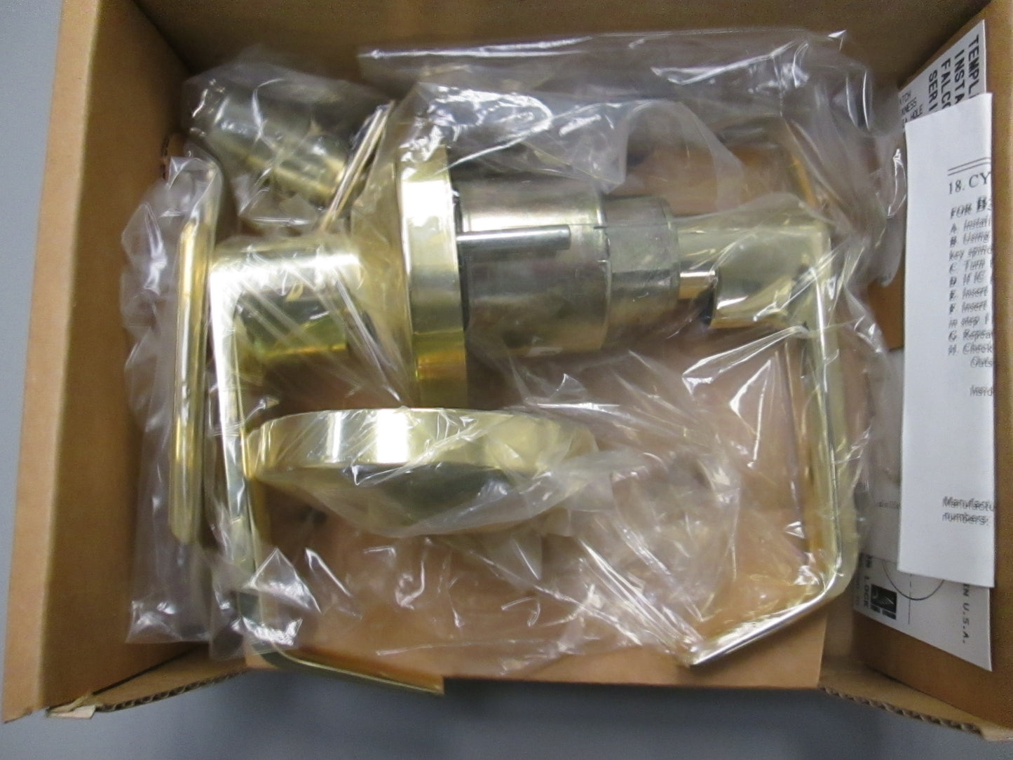 Falcon B511 D Entry Lever Set with Dane Style Levers Polished Brass