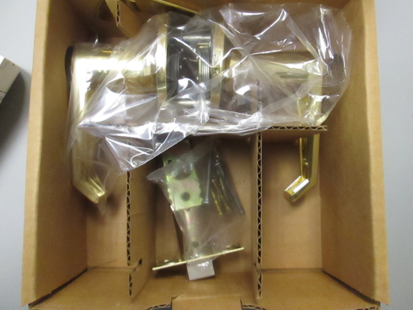 Falcon G100 DG Passage Set with Dane Style Levers Polished Brass