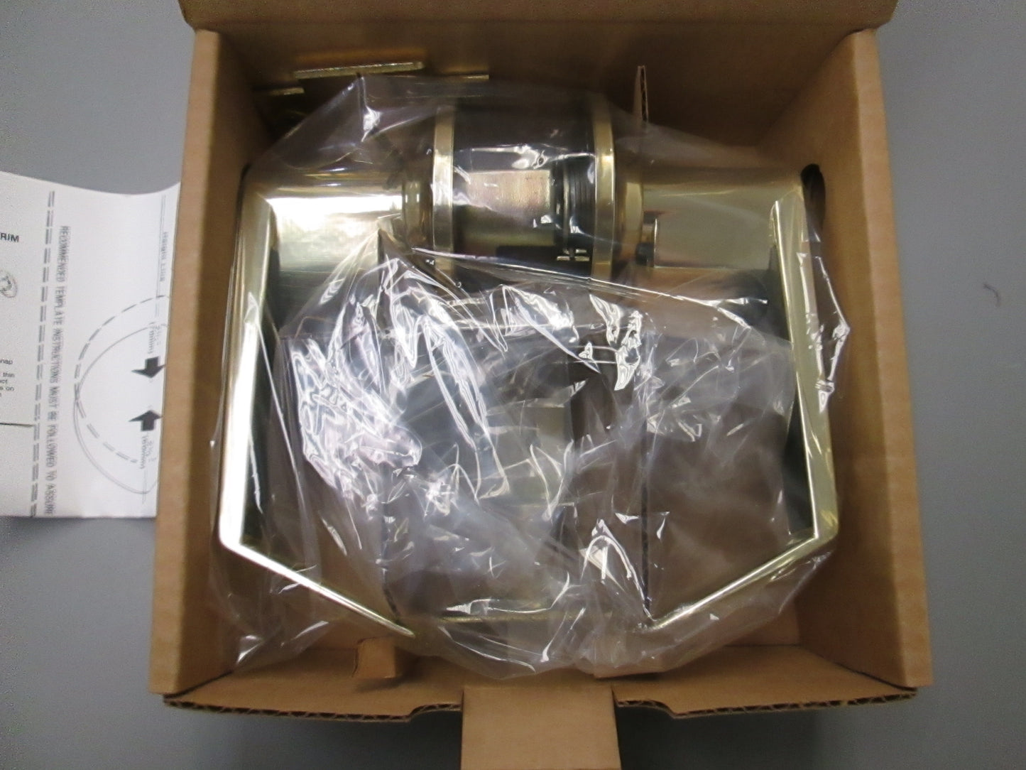 Falcon F101D Passage Set with Dane Style Levers Polished Brass