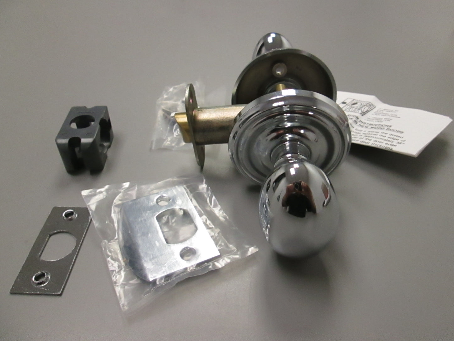 Emtek 8100 Passage Set with Egg Shaped Knobs Polished Chrome