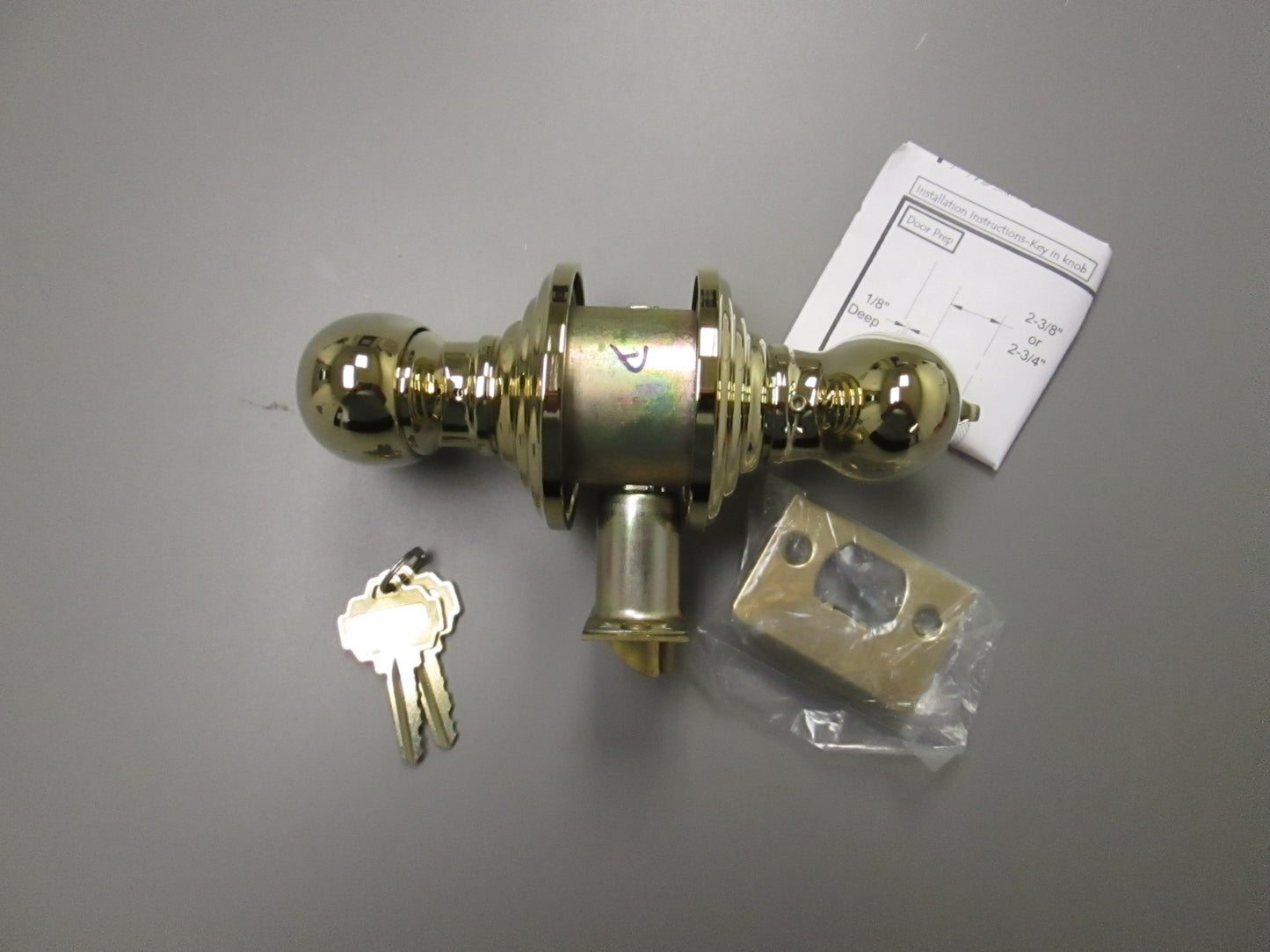 Emtek 5100 Entry Set with Egg Style Knob Titanium Plated Polished Brass
