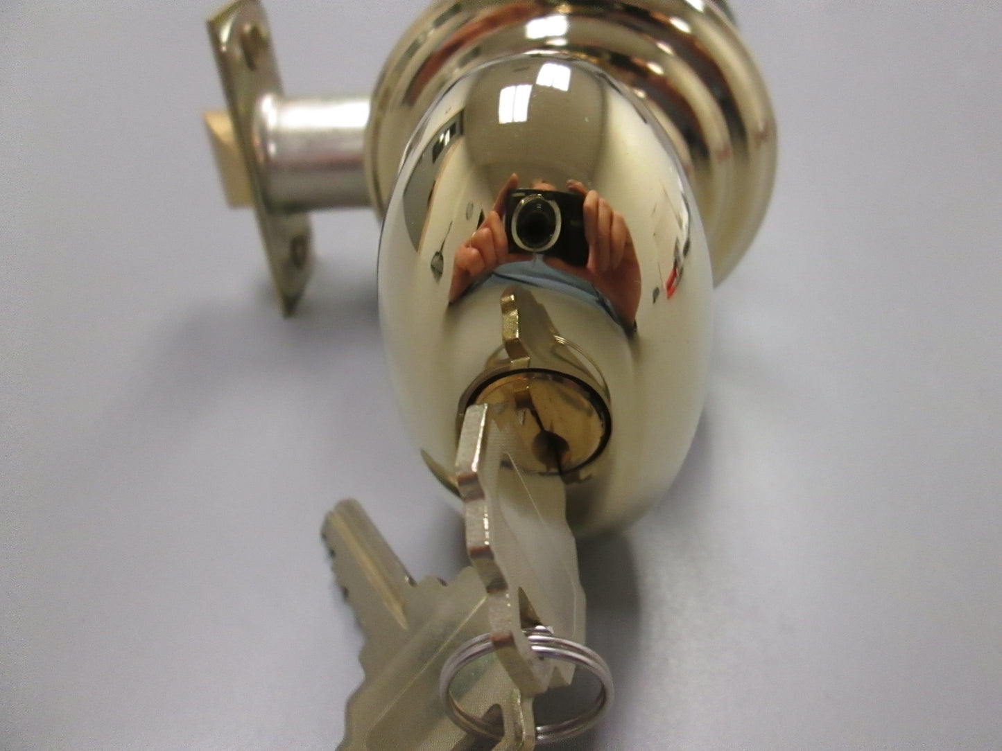 Emtek 5100 Entry Set with Egg Style Knob Titanium Plated Polished Brass