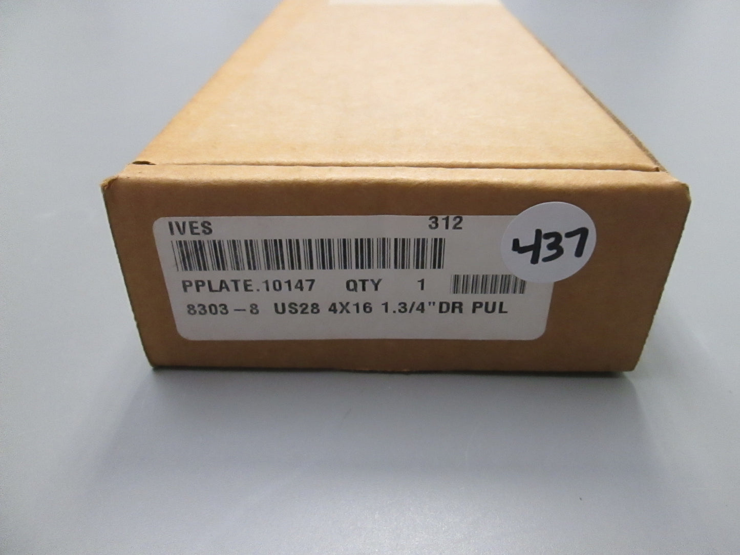 IVES 8303-8 8"PULL PLATE 1" ROUND 4X16 PLATE US28