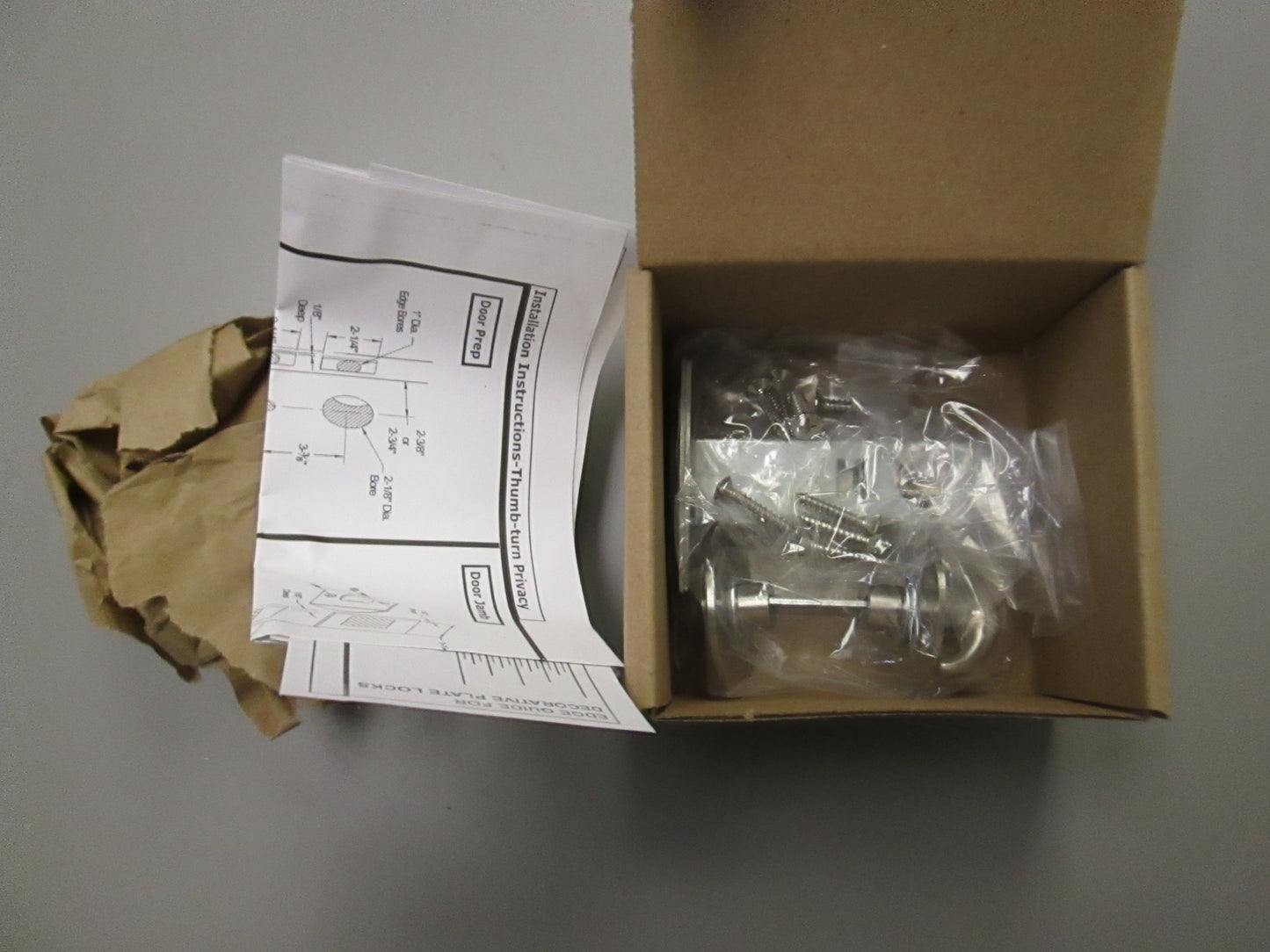 Emtek Thumb Turn Privacy Bolt Class Turnknob Satin Nickel