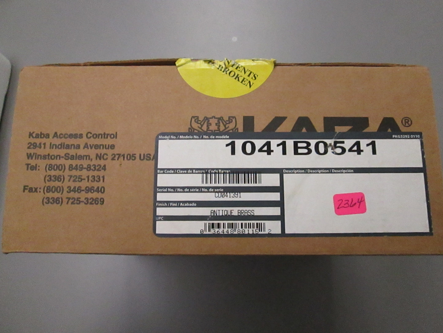 Simplex 1000 Series Mechanical Cylindrical Pushbutton Entry Lock with Removable Core Override (SFIC) Antique Brass