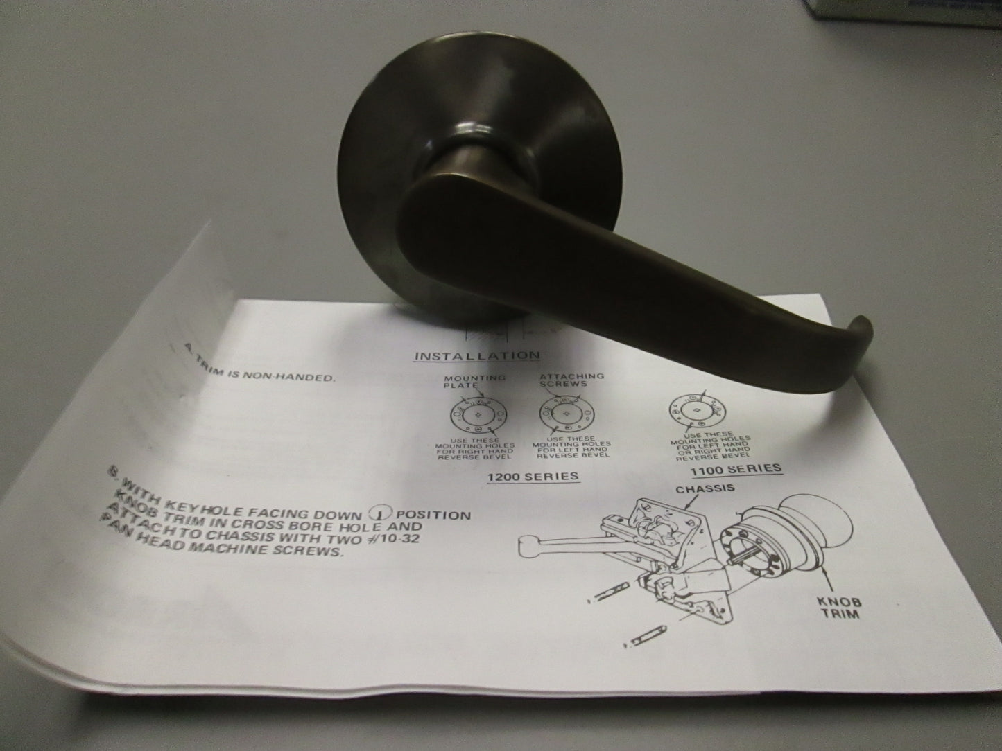 Arrow BR01  Exit Trim with Broadway Lever