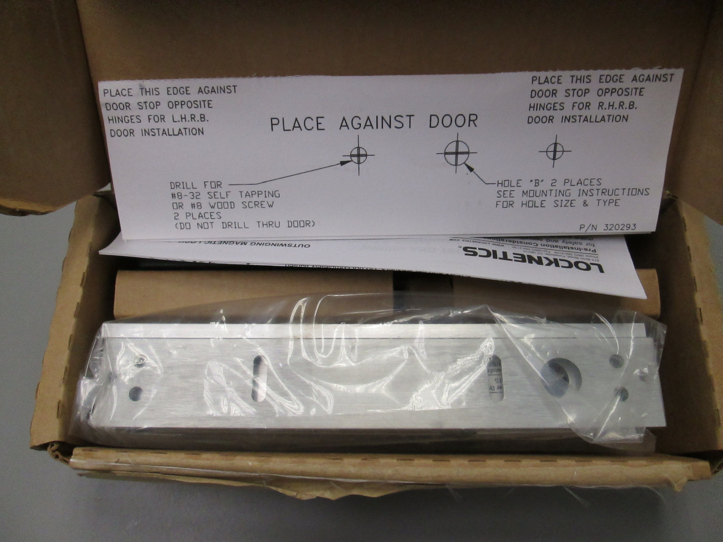 Locknetics 320 MAG Lock Traffic Control Satin Aluminum