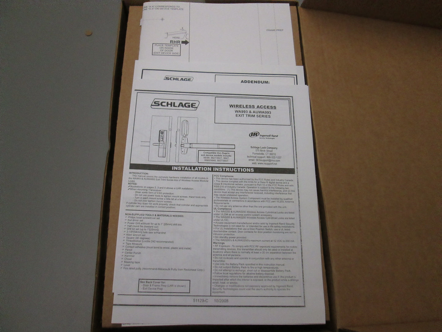 Locknetics WA993 Wireless Access Exit Trim Satin Chrome