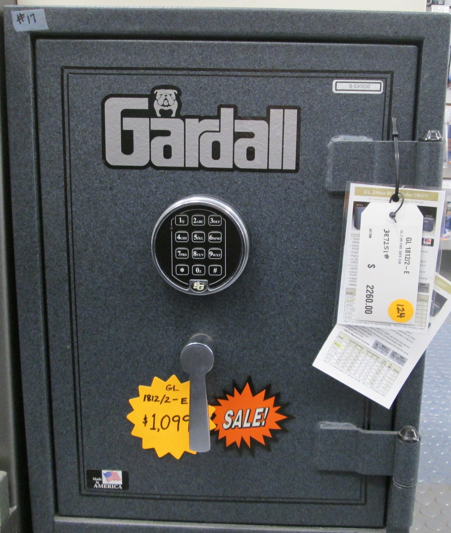 Gardall 1812/2 2-hour safe Floor Model