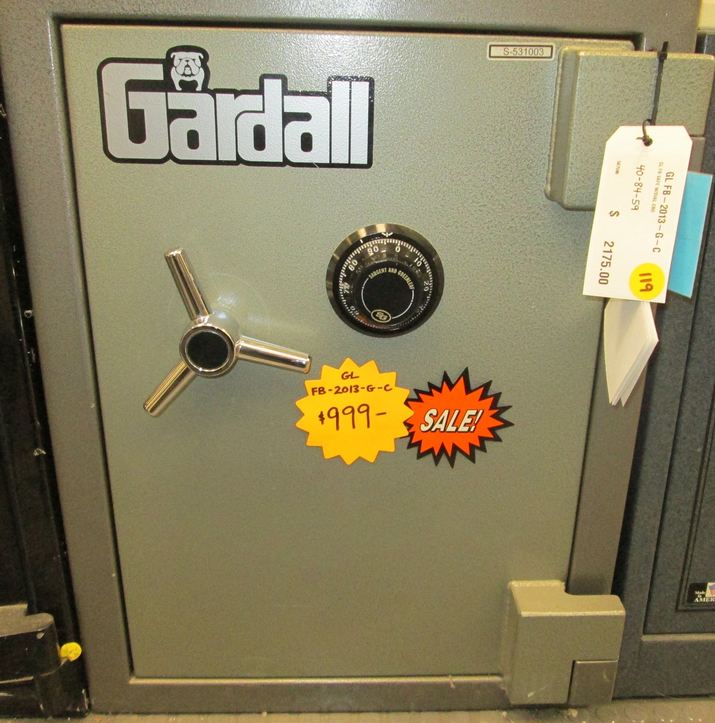 Gardall FB2013 Fire/Burglary Safe Floor Model