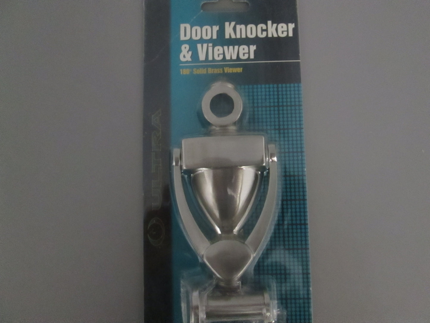 Ultra Hardware 5 1/2 Inch Door Knocker with 180° Viewer