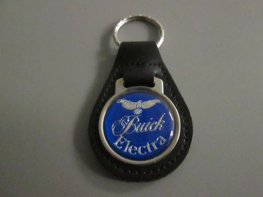 Vintage Leather Fob Key Holder for Buick Electra Blue